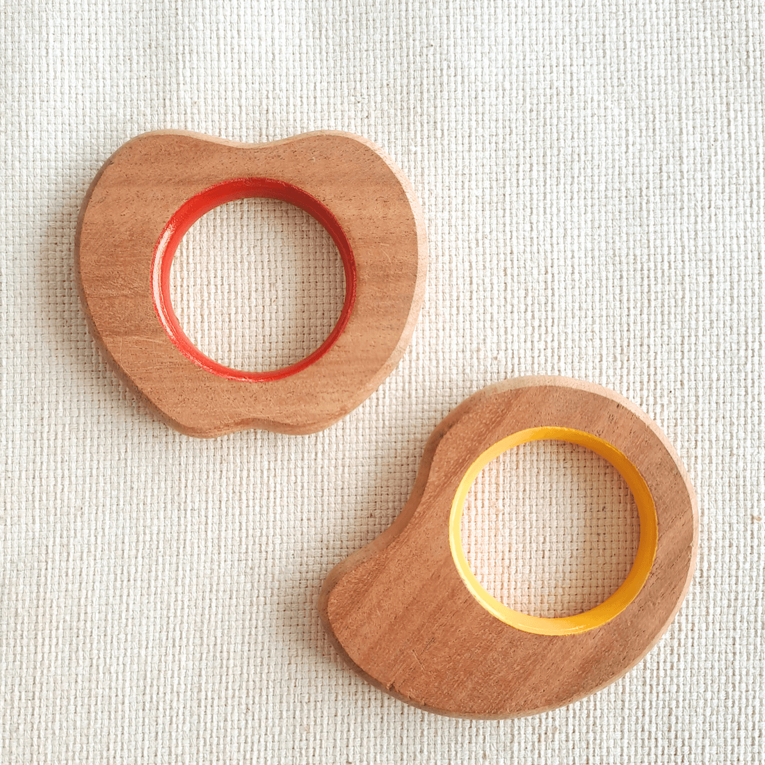 Apple and Mango Neem Wood Teethers for Babies