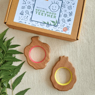 Pineapple and Grapes Neem Wood Teether Babycov