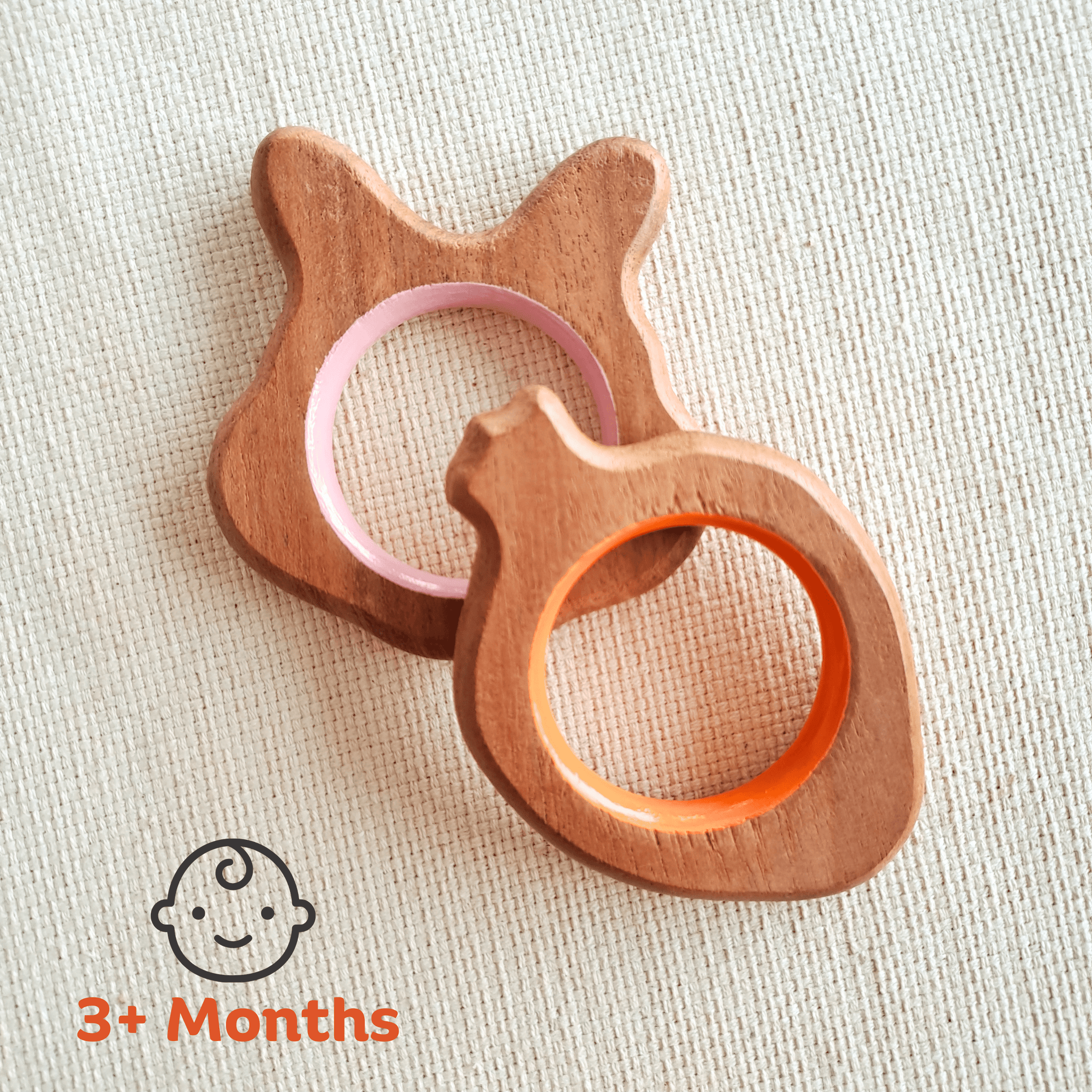 Rabbit and Carrot Neem Wood Teethers Babycov